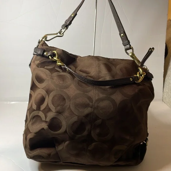 Coach brown monogram large bag - Picture 2 of 11